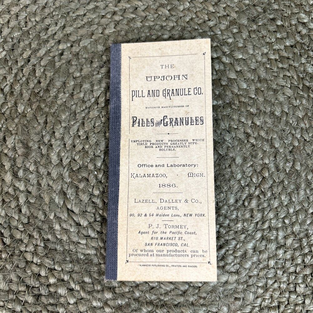Upjohn Pill And Granule Company Pamphlet Ephemera Kalamazoo Michigan 1886